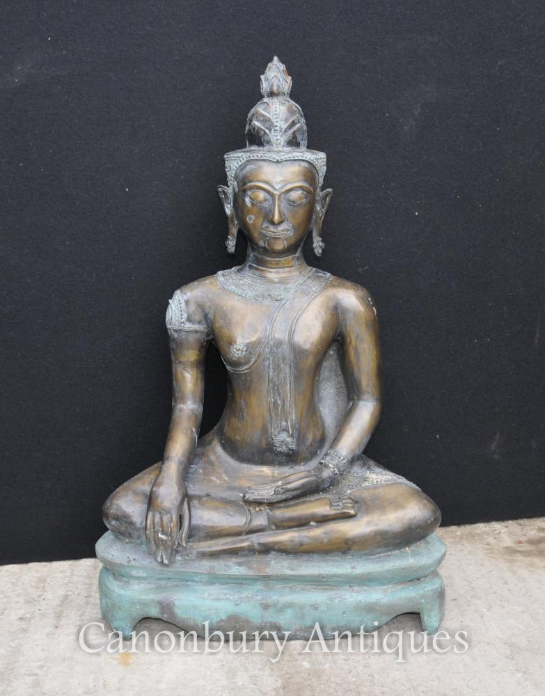 Grand bronze Statue de Bouddha népalaise Bouddhisme Art bouddhiste Népal