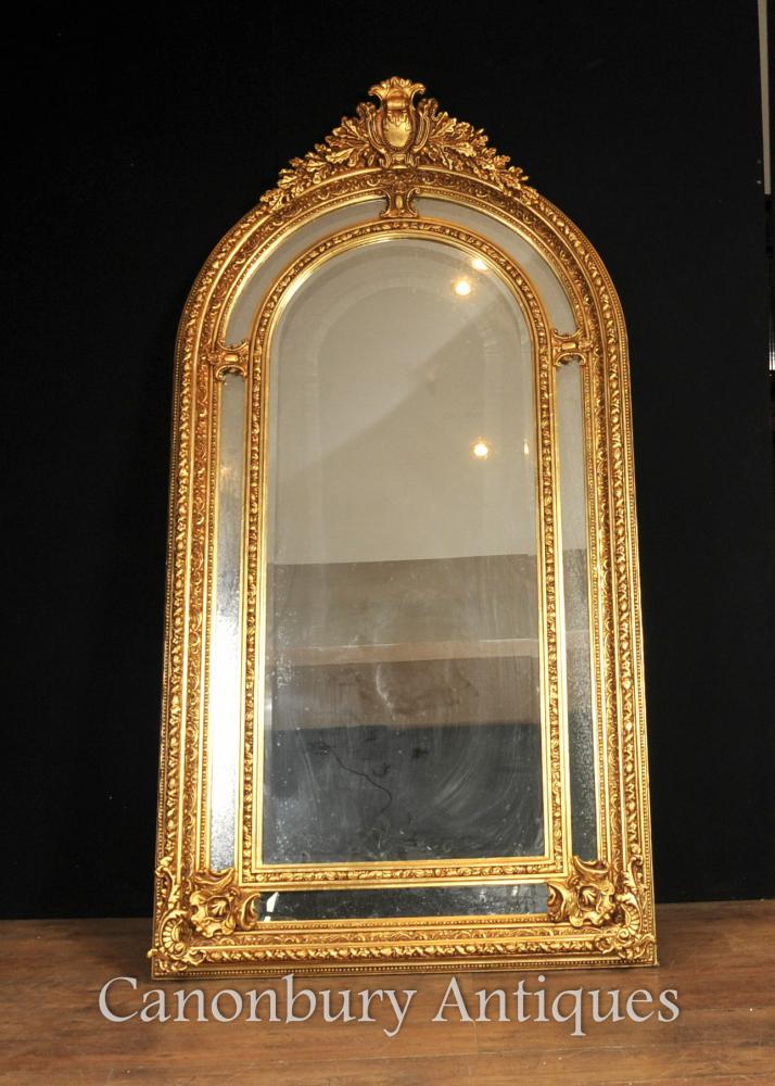 Tall Regency Gilt Pier Mirror Miroirs en verre anglais