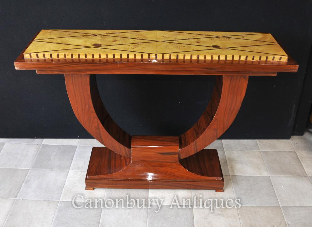 Art Déco Ogee Palissandre Table console Table Tables