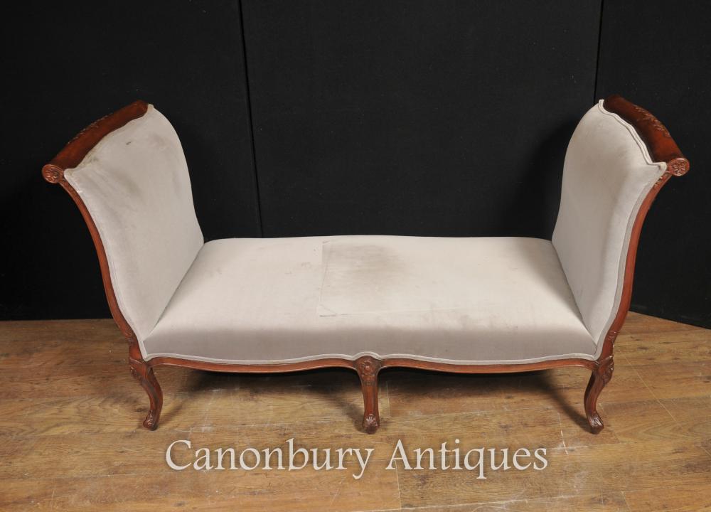 Lit de jour la table Regency Chaise en acajou Loungue