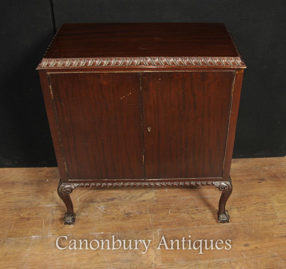 Meubles anciens en acajou victorienne Tarte Cabinet poitrine