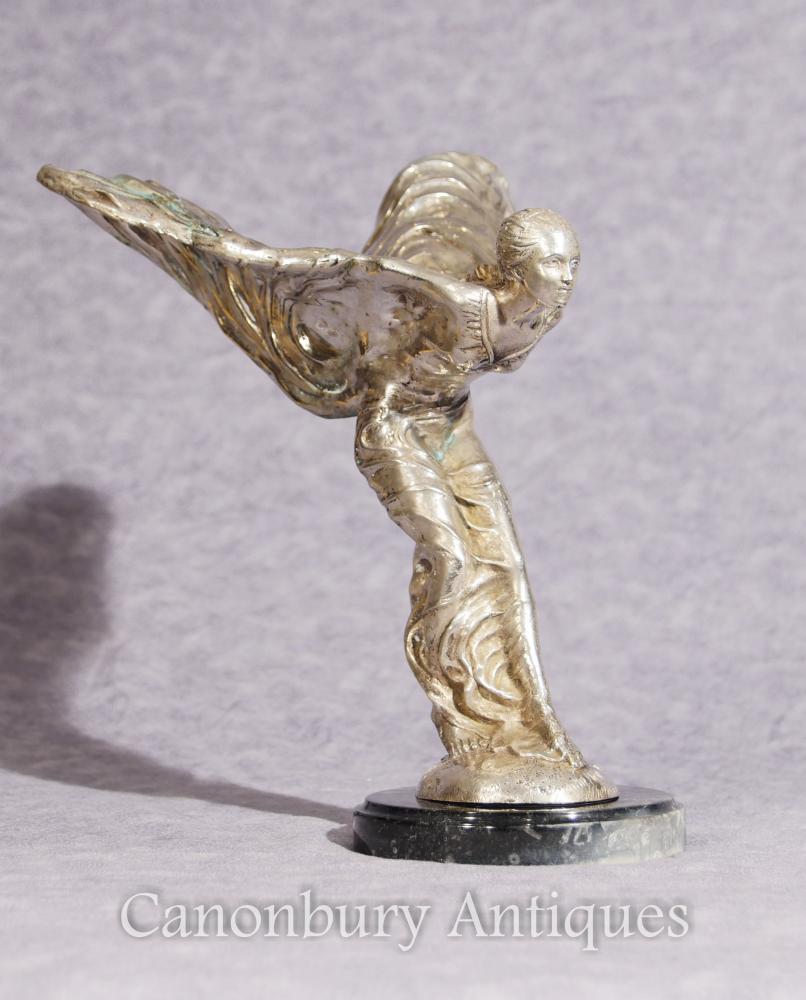 Statue en bronze d'esprit d'art Nouveau d'art Flying Lady