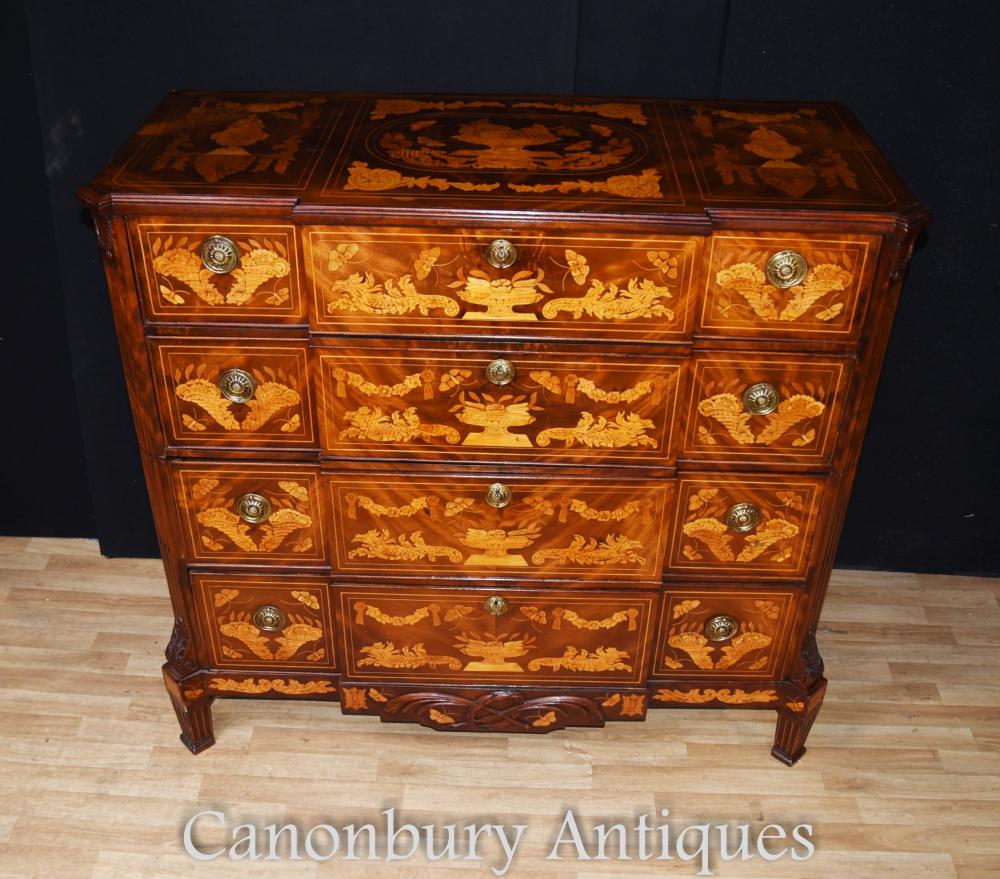 Coffres de Commode marqueterie hollandaise antique commode 1840