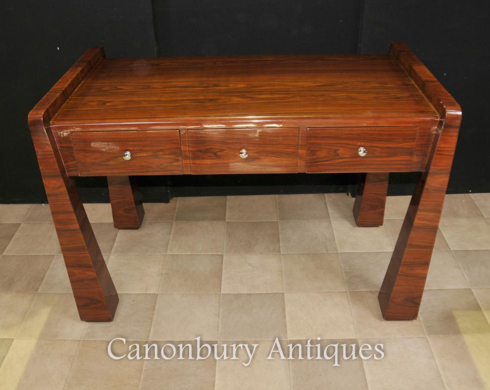 Table en palissandre Art déco Bureau années 1920 écrit de mobilier de bureau