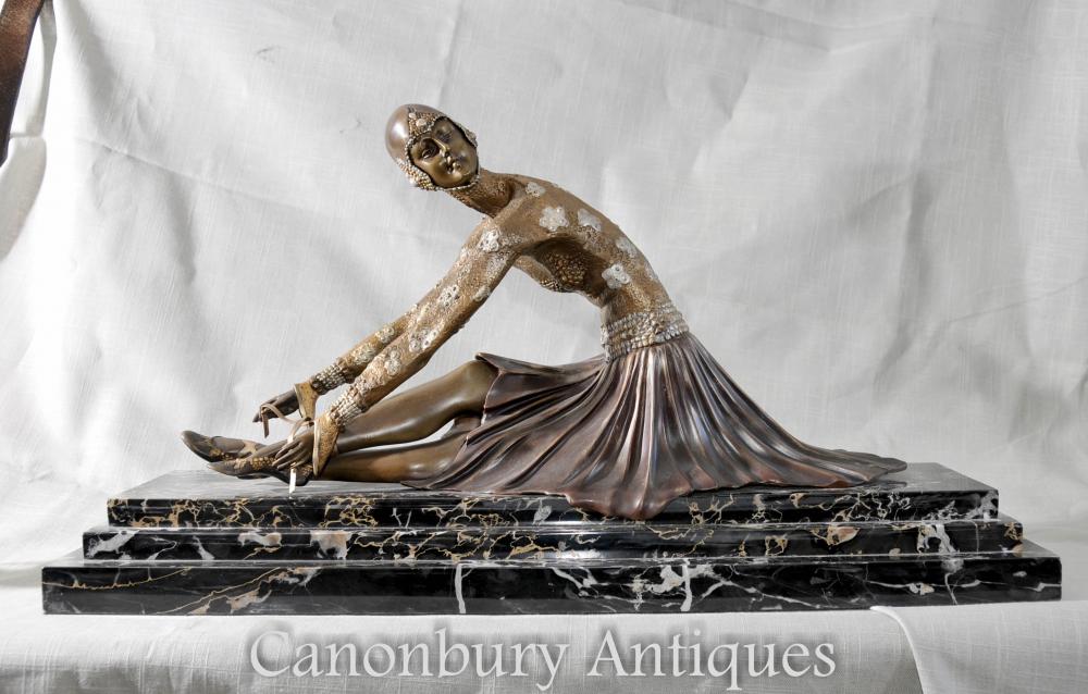 Art Deco bronze jeune danseur sculpture statue figurine Chiparus