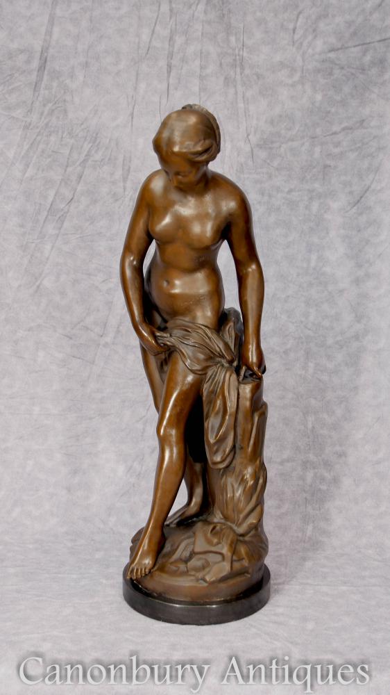 Bronze clàssic Nude Lady Estàtua femenina Estàtua signada