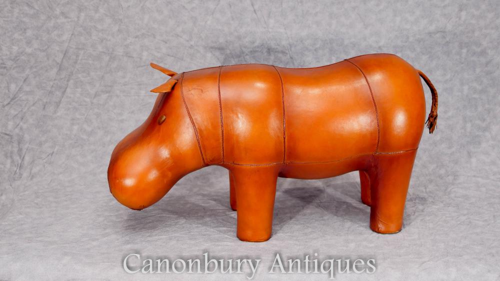 Estàtua de cuir Hippo Estany de peu Disseny interior Hipopòtam