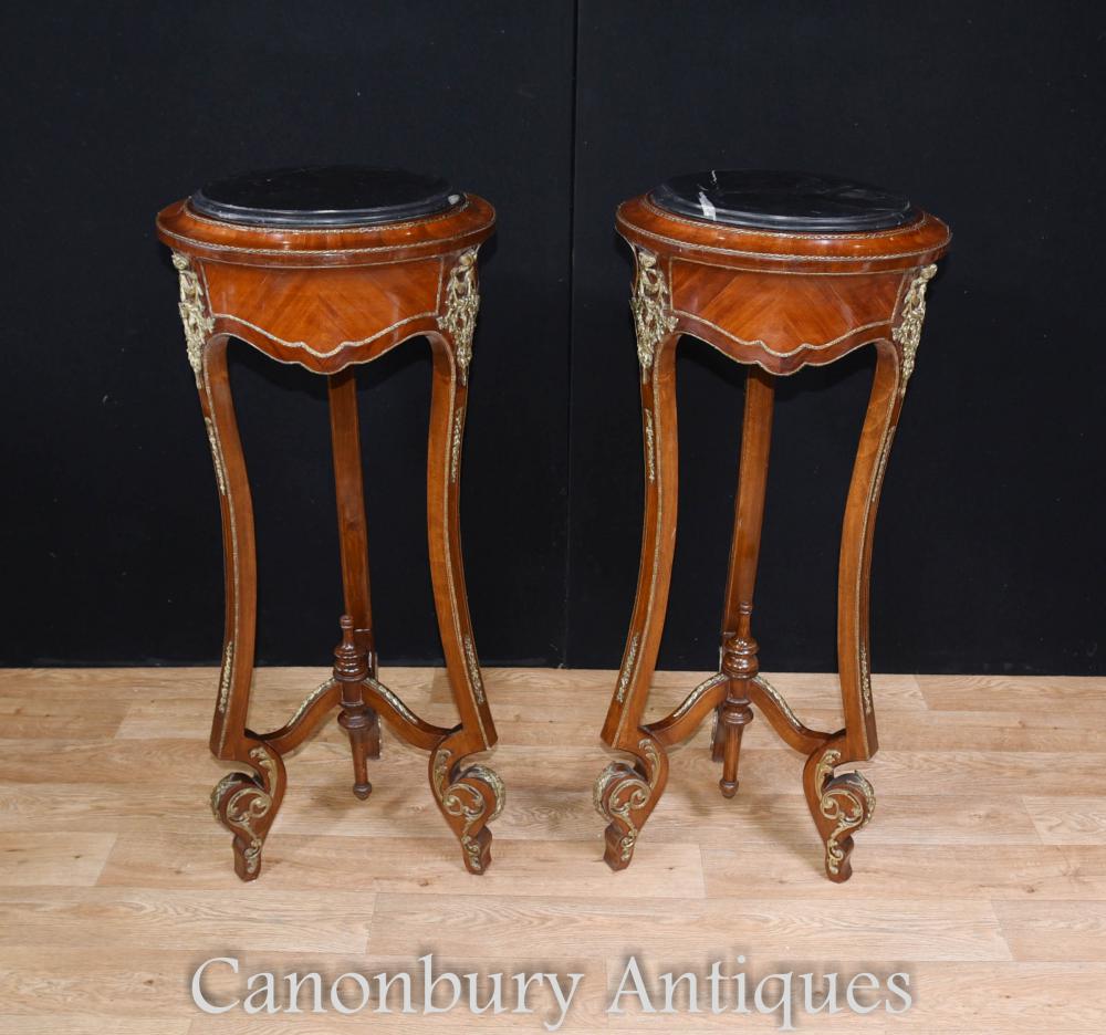 Pair French Empire Pedestal Side Side Kingwood