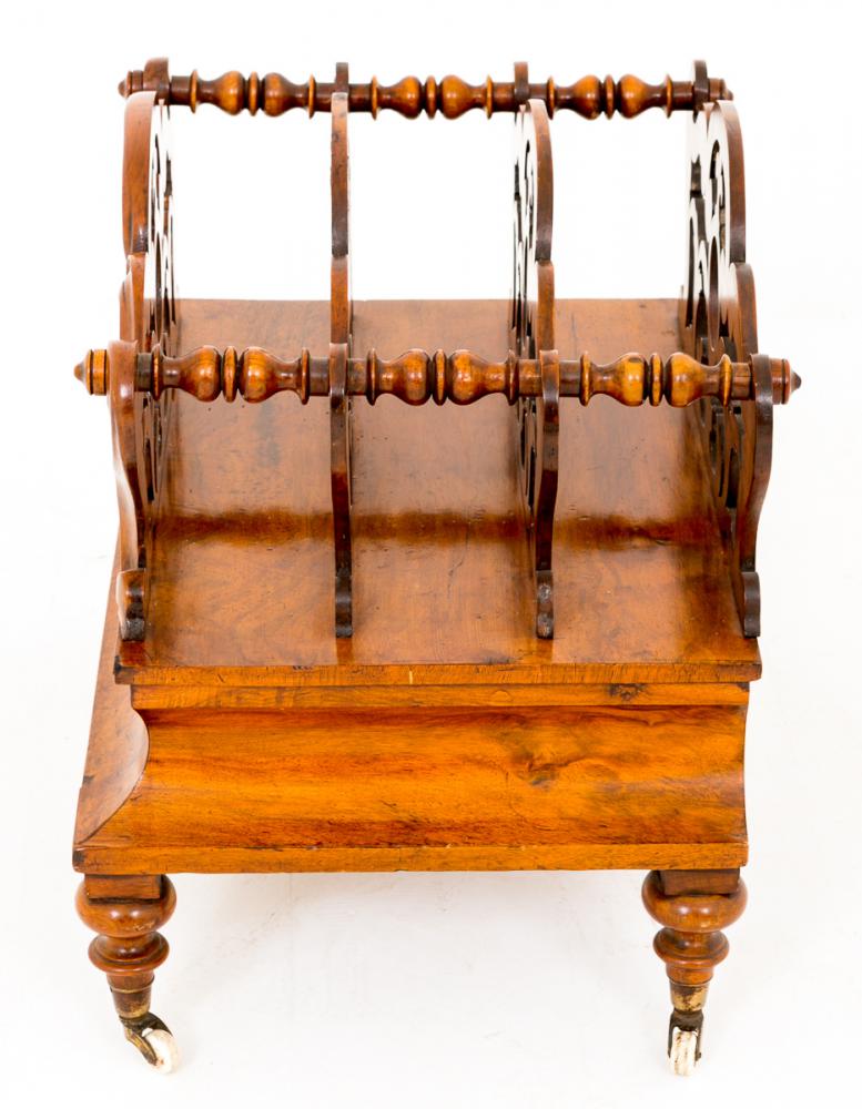 Antique Rack Burr Walnut Canterbury