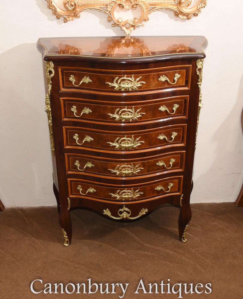 Commode Grand Commode en Noyer de Empire Empire