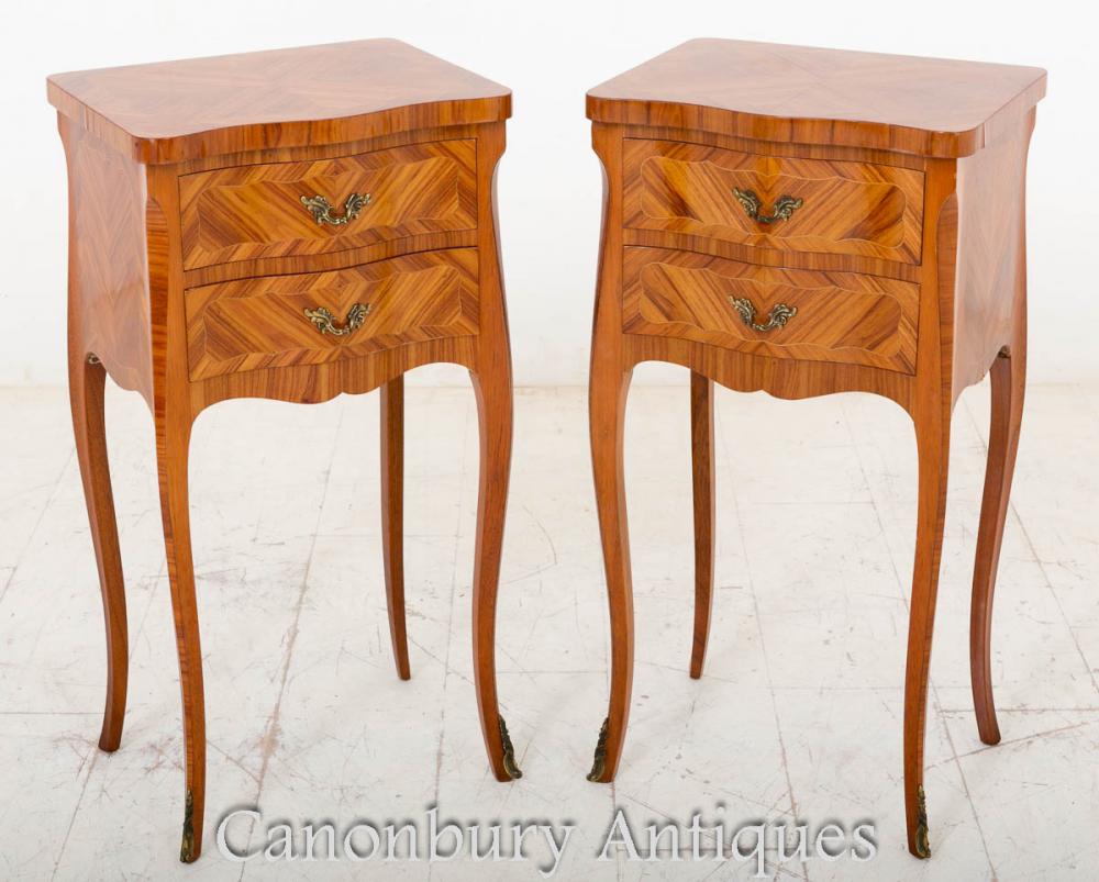 French Empire Kingwood Coffres de chevet Nightstands 1900