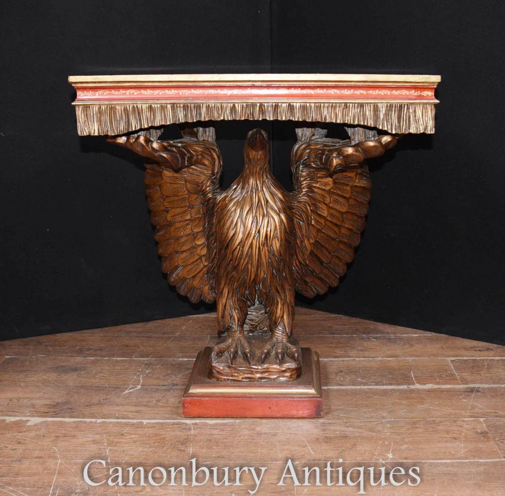 Laque chinoise antique American Eagle Console Table Chinoiserie classique