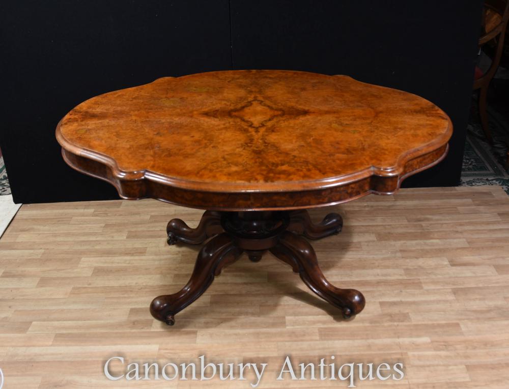 Noyer Victorian Center Table Loo Tables