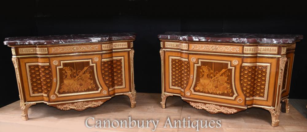 Paire Commodes ornées de l'Empire français Commodes