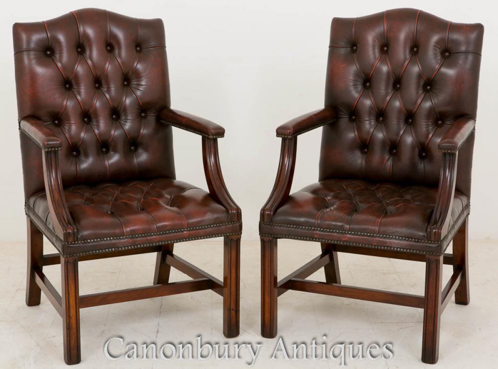 Paire de châssis en cuir Deep Gainsborough