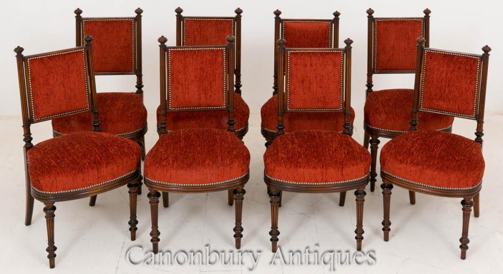 Set 8 William IV Mahogany à manger chaises 1800