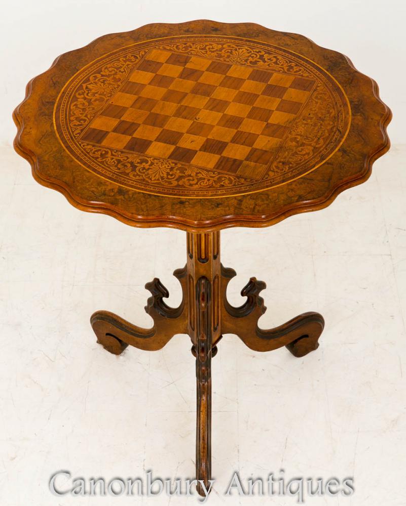 Table d'appoint occasionnelle en noyer victorienne 1860