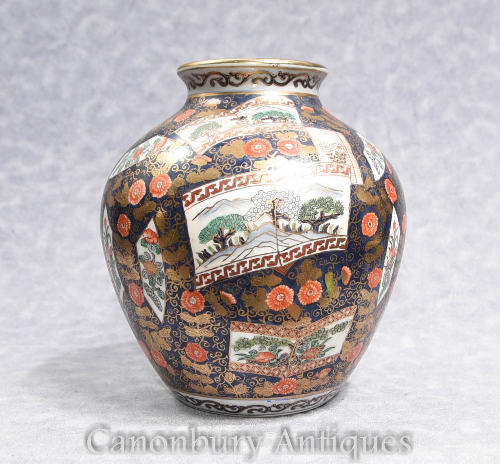 Urne Vase en Porcelaine Imari Japonaise Simple