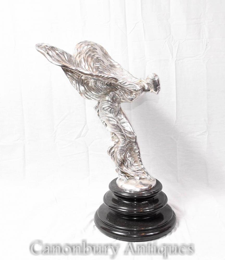 Voler la Statue de Bronze Silver Lady Figurine Charles Sykes