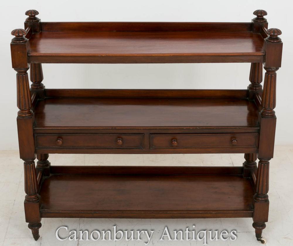 William IV Dumb Waiter Mahogany Bibliothèque étagère 1800