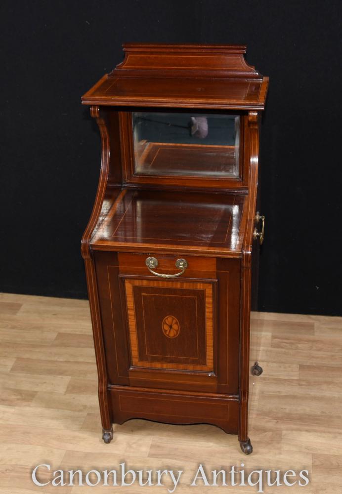 Regency Mahogany Coal Shuttle Armoire