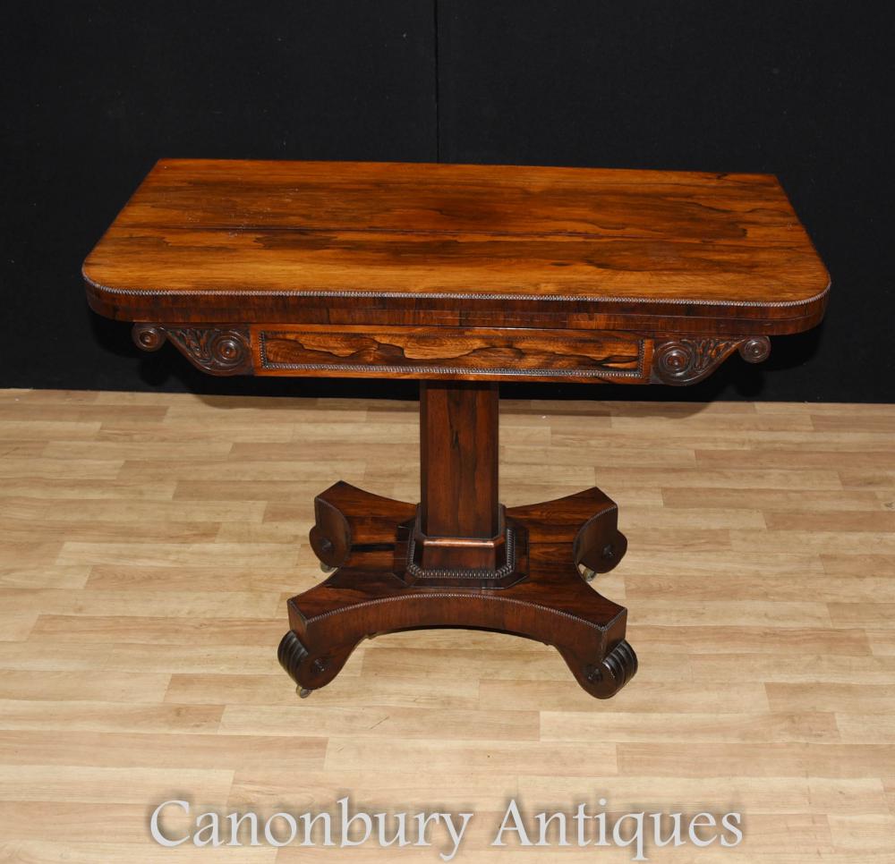 Regency Mahogany Jeux de cartes Table en acajou