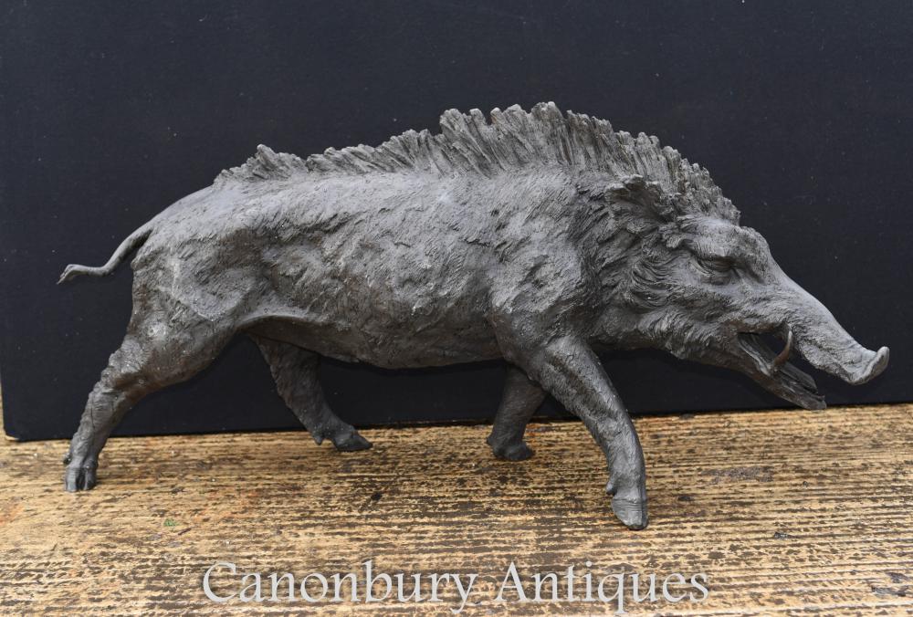 Grand sanglier celtique bronze Statue sanglier cochon