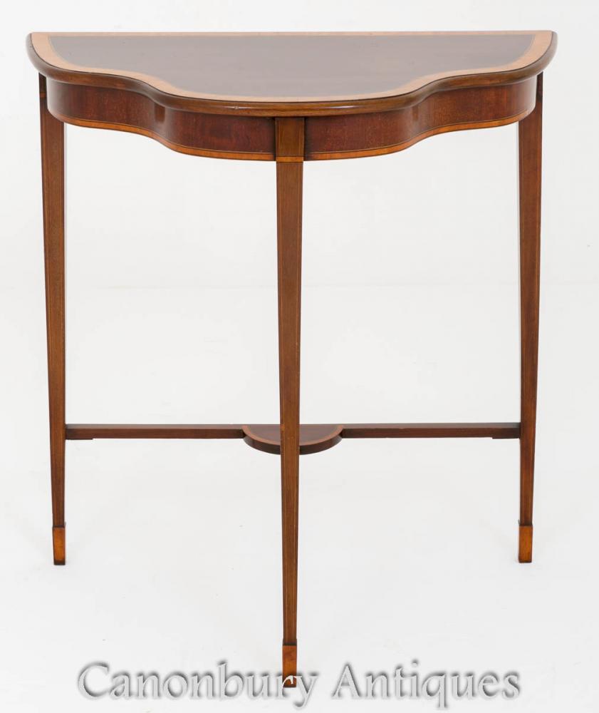 Table Console Sheraton en Acajou Circa 1890