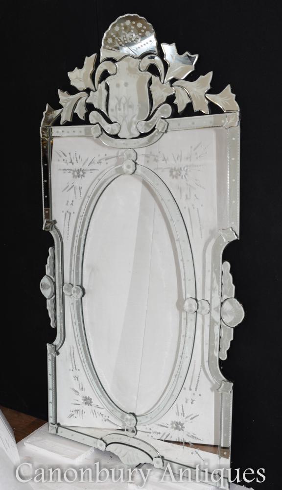 Venetian Pier Mirror Cut verre gravé