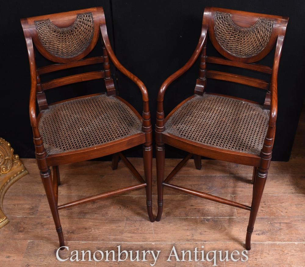 Set Mahogany Bar Stools Victorian Chairs Seating