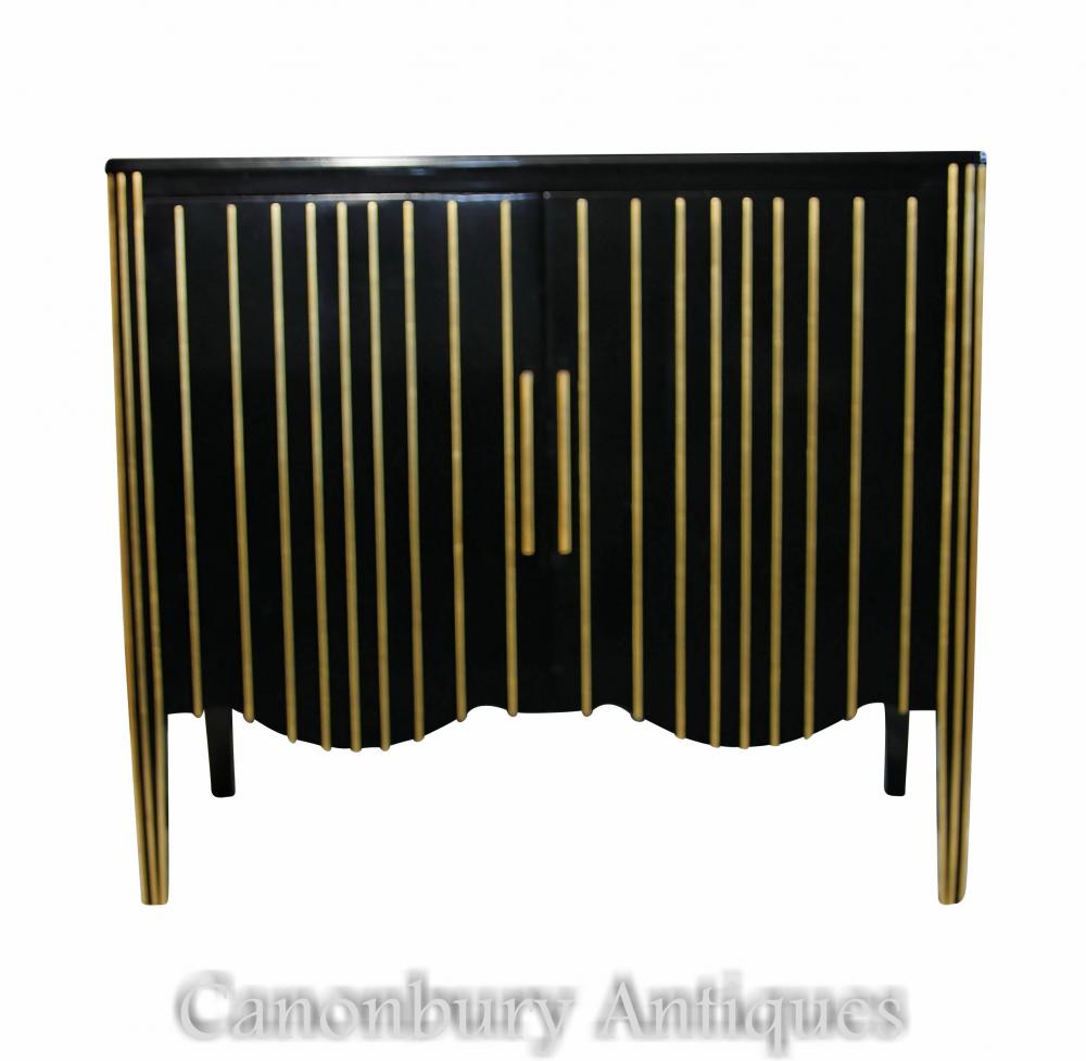 Art Deco Ebonised Cabinet Commode Meubles Modernistes