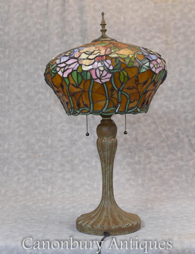 Lampe Art Nouveau Tiffany Bronze