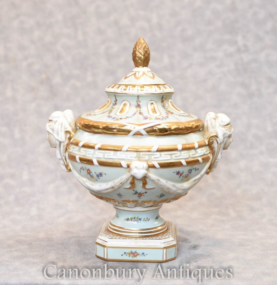 Bol en porcelaine de Meissen - Urne de soupière à poterie allemande