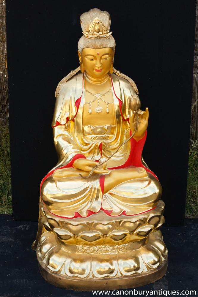 Bouddha Tibétain Statue Lotus Pose Bouddhisme Grand Art Bronze