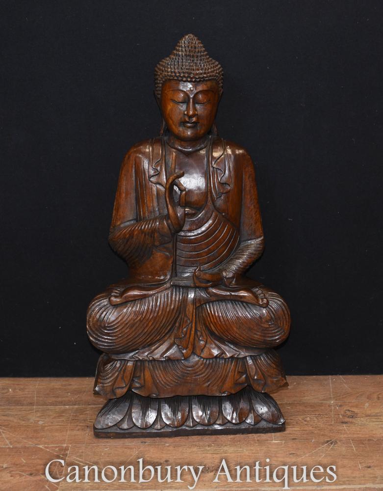 Bouddhisme de statue de bouddha tibétain sculpté à la main