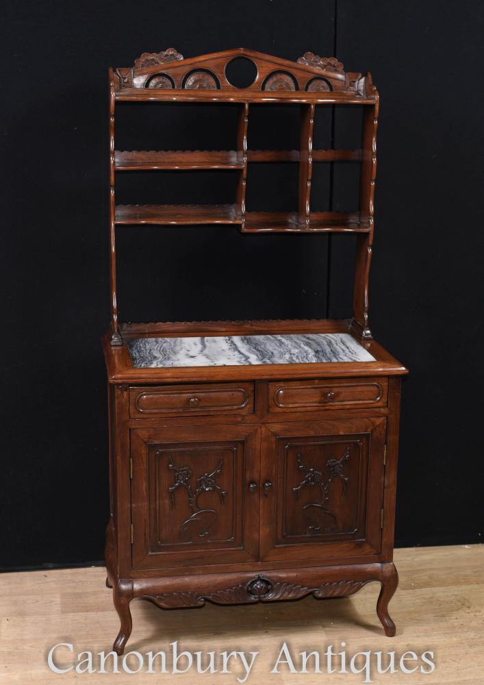 Commode Antique en Bois Dur de Chine, Bibliothèque vers 1850