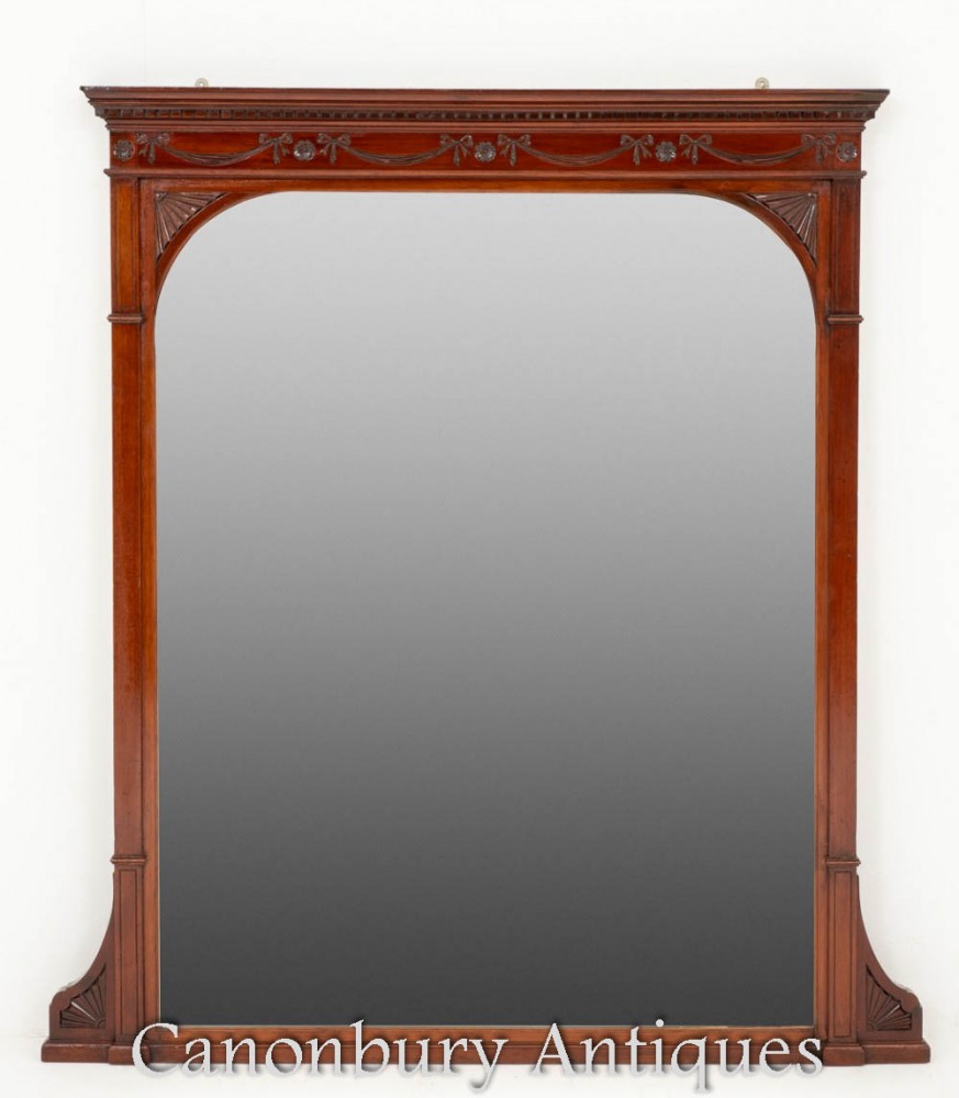 Miroir Overmantle Antique Victorien Vers 1880