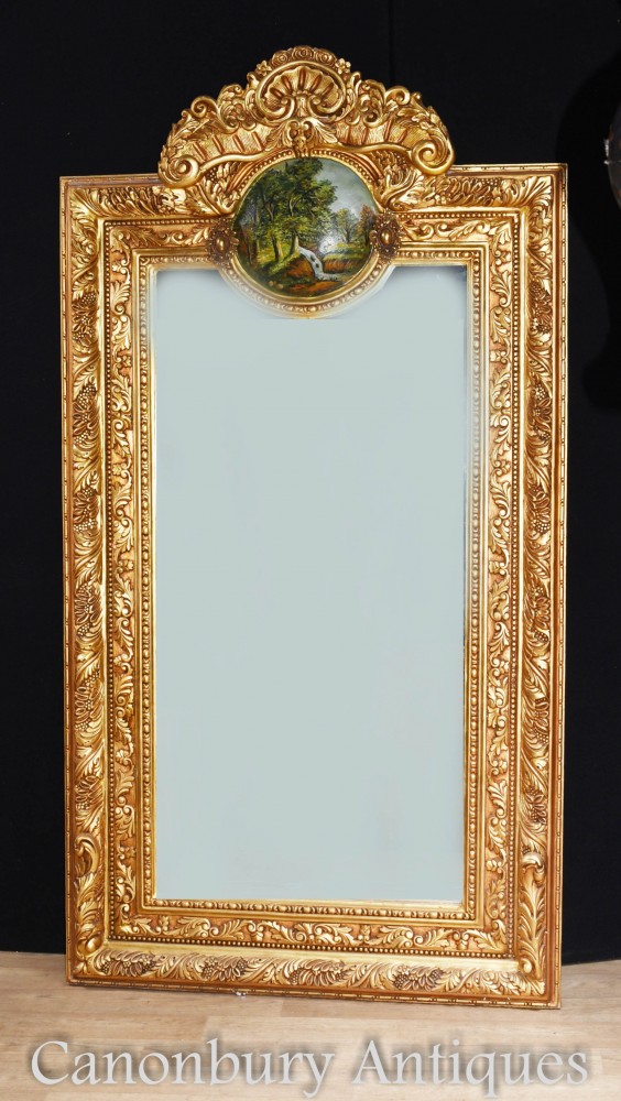 Miroir de jetée George II doré de 7 pieds de hauteur