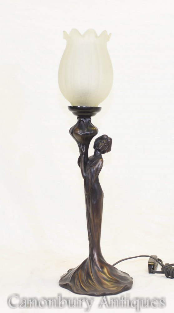 Lampe de table Art Déco - Bronze Figurine Celeste Light