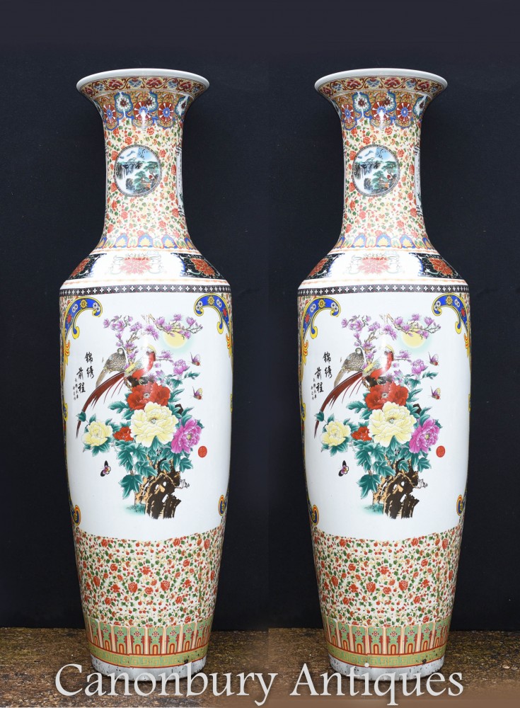 Vases en porcelaine chinoise - Urnes du temple Qianlong