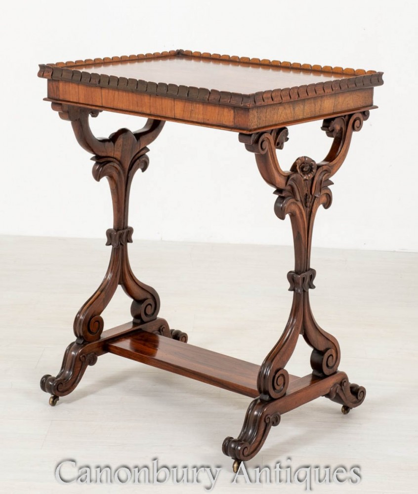 Table d'Appoint Occasionnelle Victorienne En Palissandre Vers 1850