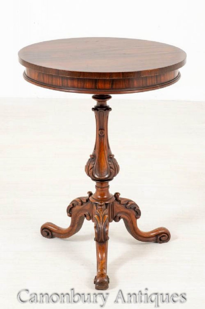 Table d'Appoint Victorienne - Tables Occasionnelles Anciennes Vers 1850