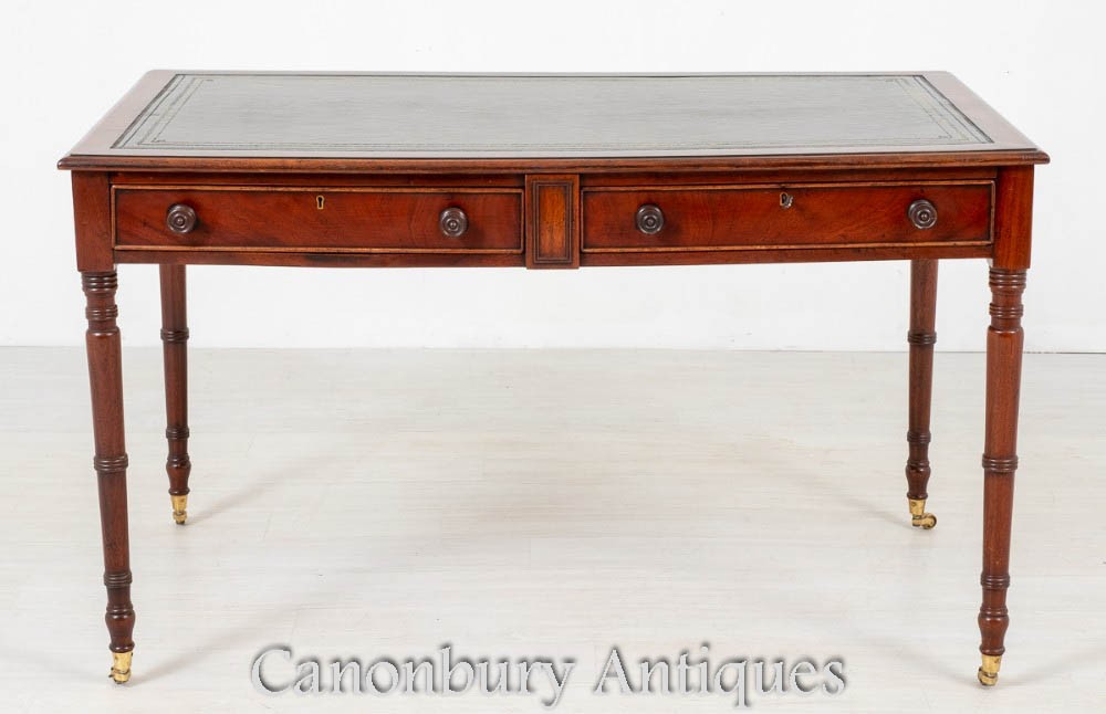 Tables de Bureau William IV Antique en Acajou