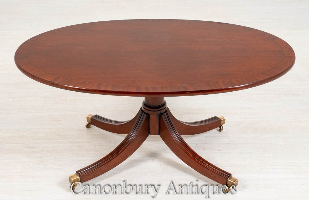 Table Basse Regency Ovale Acajou