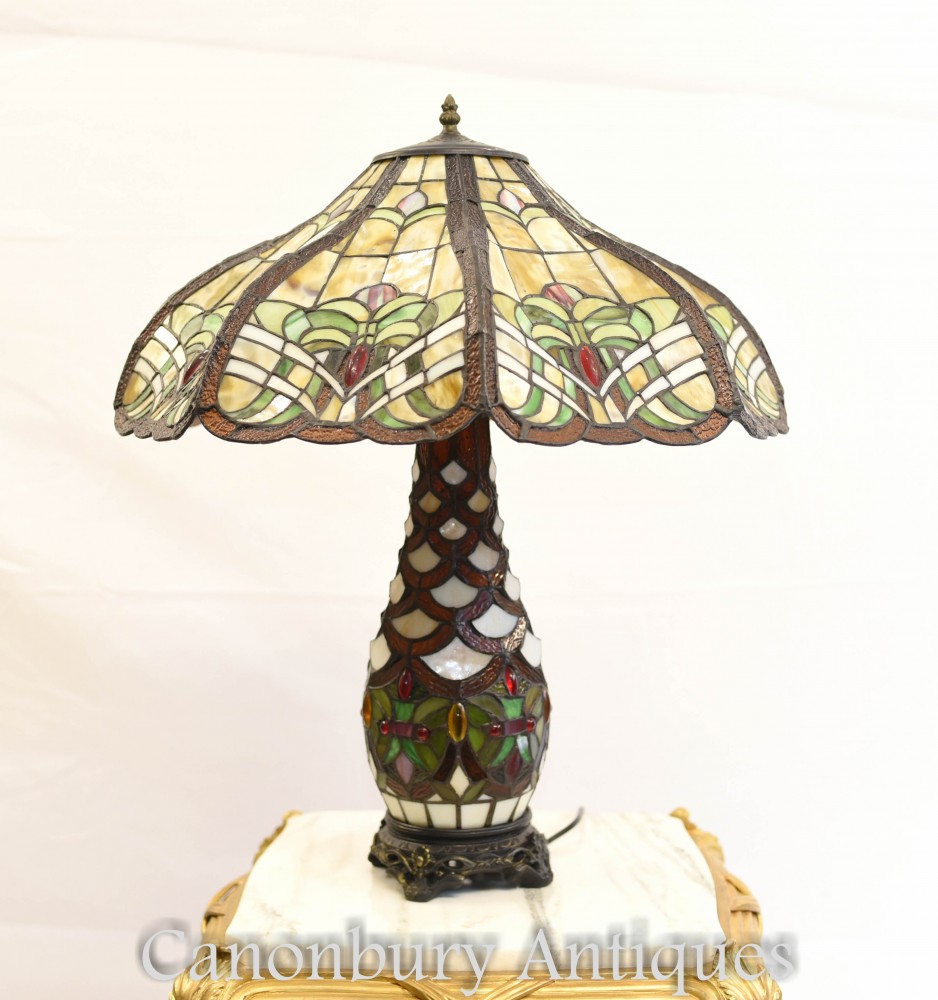 Lampe de Table Tiffany - Verre Art Nouveau