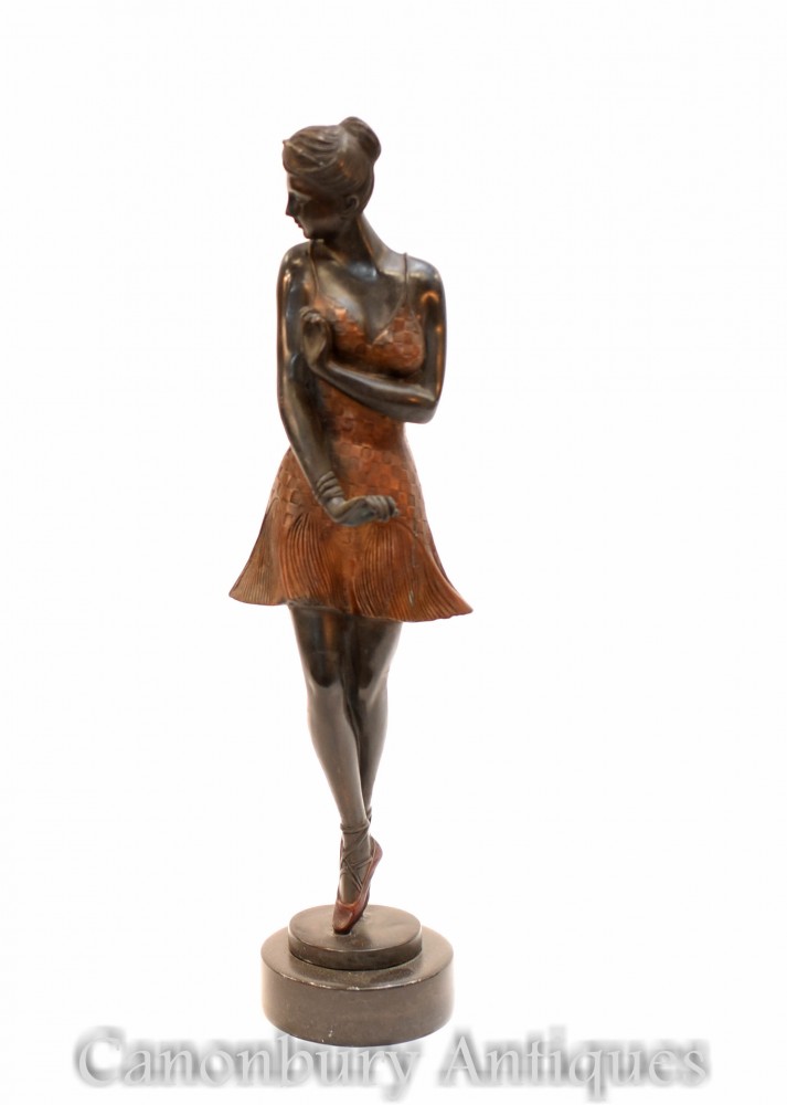 Statue Ballerine Art Déco Bronze - Danseuse de Ballet