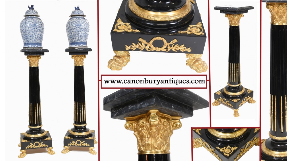 Guéridons Empire Laque Tables Colonnes Classiques