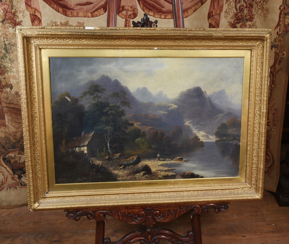 Peinture à l'huile de paysage américain par Earnest T Fredericks Yosemite