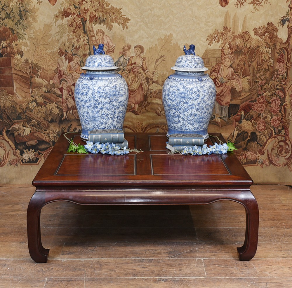 Table Basse Ancienne Chinoise En Bois Dur 1930