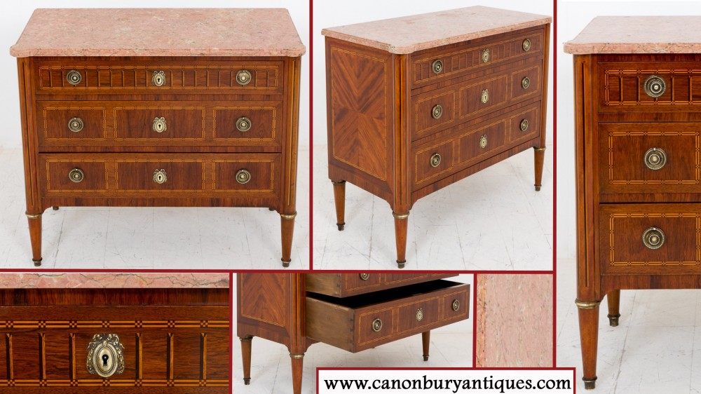 Commode Française Commode Antique Incrustation 1880